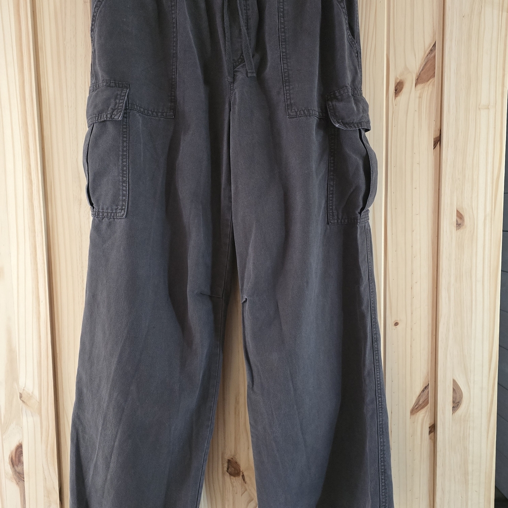 Aerie Dark Gray Wide Leg Pants